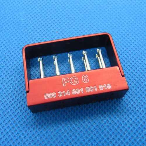 10 SBT Dental Carbide Burs Round FG 6# For High speed handpiece With Bur Block