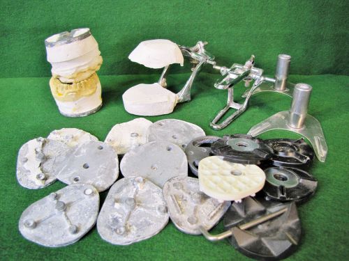 Big Lot Of Lab Articulator Mounting Plates, Molds, Keystone, Hanau,