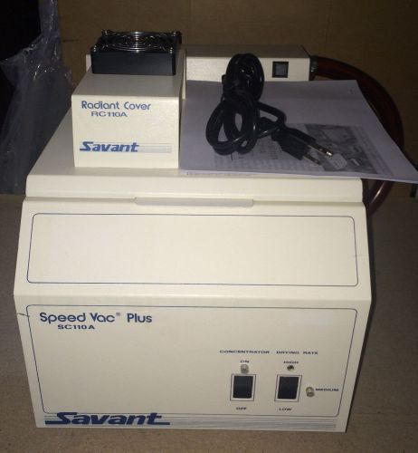 Savant SpeedVac Plus SC100A w/ Radiant Cover RC110A &amp; RH64-11 Rotor