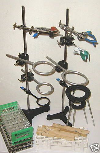 Lab Stand Set Rack Clamp Physics Chemistry Biology New