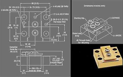 Newport Spectra Physics  Oclaro 16 watt 808nm Laser Diode DPSS  BPC808-16 Burns