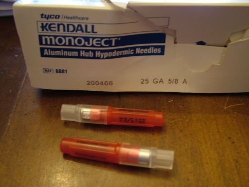 33 Kendall monoject Aluminium Needle 25 G 5/8 inch # 200466