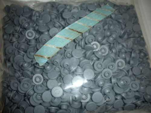 Sterile wheaton #w015366 13mm gray bromobutyl rubber closure stoppers - qty 2000 for sale
