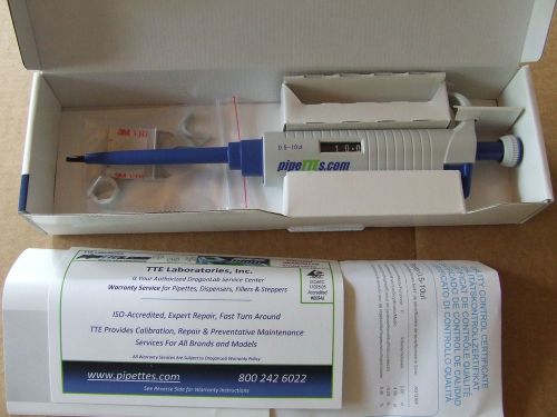 S1 Single Channel Adjustable Volume Pipette, 0.5-10uL