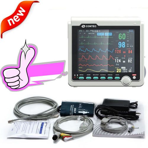 ICU Patient Monitor 3 parameters NIBP SPO2 PR ECG Vital Signs Monitor