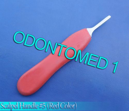 Scalpel Knife Handle # 5 Red Plastic Grip, Surgical Instruments