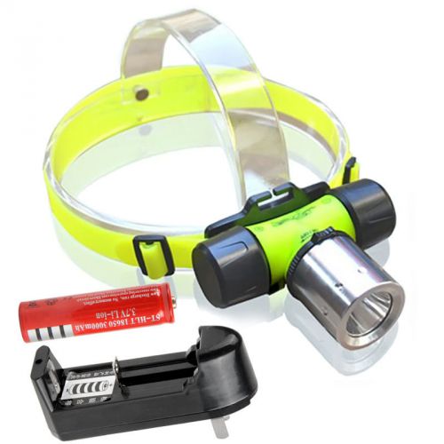 New Waterproof 1800Lm XM-L T6 LED + Battery Diving Headlamp Headlight SR1G