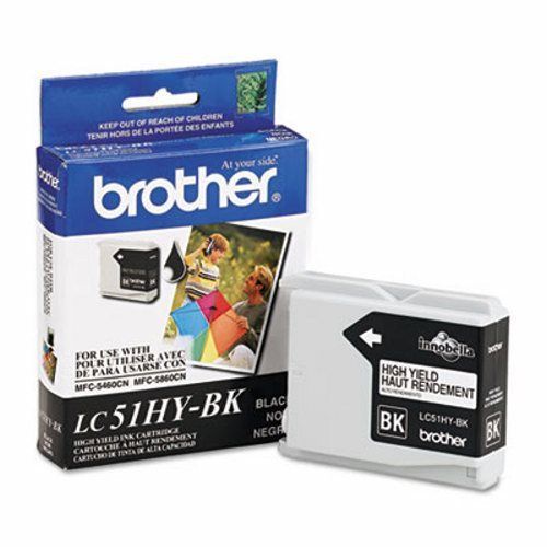 Brother LC51HYBK Innobella High-Yield Ink, 900 Page-Yield, Black (BRTLC51HYBK)