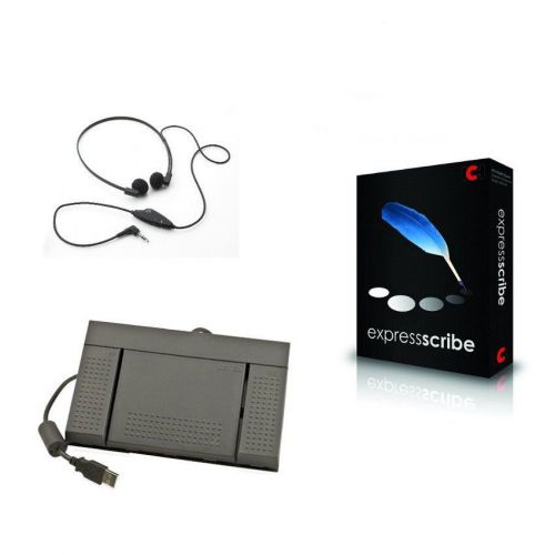 Olympus Transcription Foot Pedal Bundle: Pedal, Headset + Software!