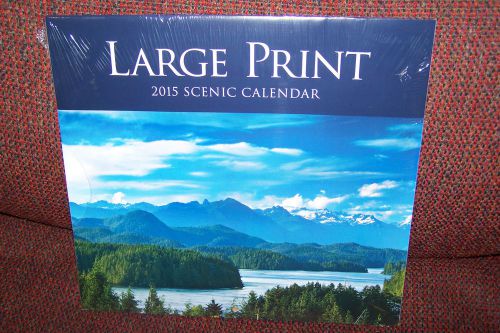 2015 CALENDAR-2015 LARGE PRINT / PLANNING CALENDAR- NEW IN PLASTIC-SCENIC