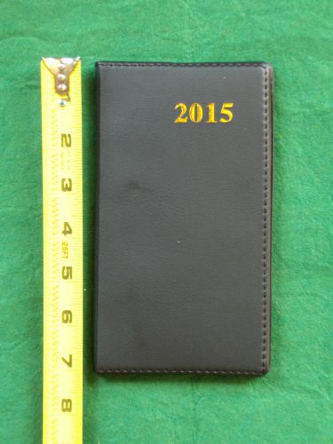 2015 Weekly Pocket Planner Soft Vinyl Cover Black