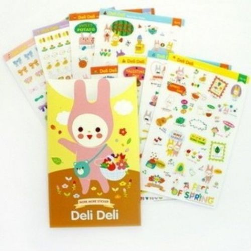 Rabbit Diary calendar Filofax Schedule Notebook Deco Point Sticker 8sheet Pack