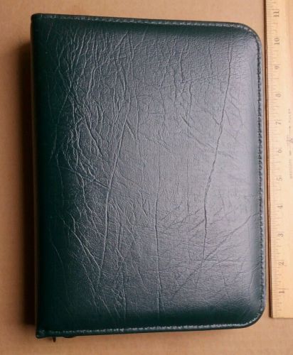 New zipper 1.25&#034; ring hunter green sim leather boss planner/binder for franklin for sale