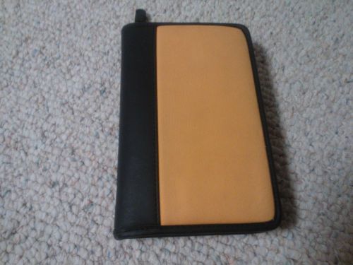 Day-Timer Yellow Black Padded Fabric Synthetic Portable Planner Binder 6-ring