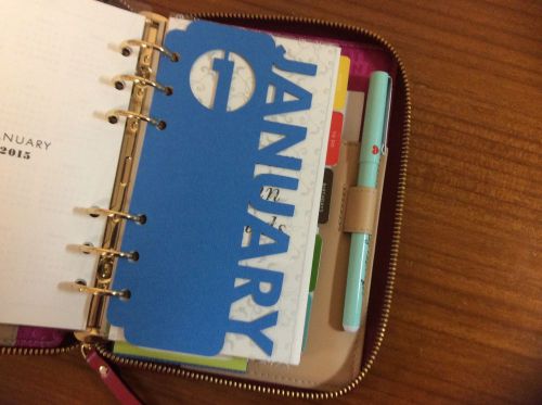 Monthly Tab Inserts for Personal Size Filofax/Kate Spade Planner/Organizer