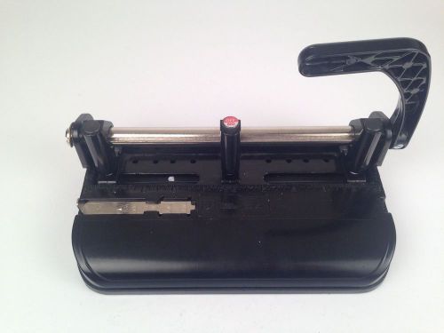 NICE ACCO 2 or 3 HOLE ADJUSTABLE PUNCH MODEL 350 BLACK