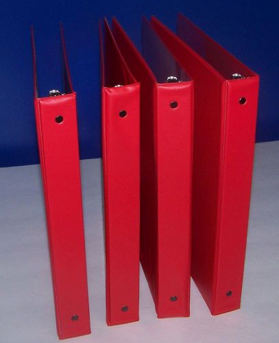 Lot of 4 Red Wilson Jones 1 Inch Basic 3 Ring Binders