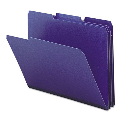 Recycled Folders, One Inch Expansion, 1/3 Top Tab, Letter, Dark Blue, 25/Box