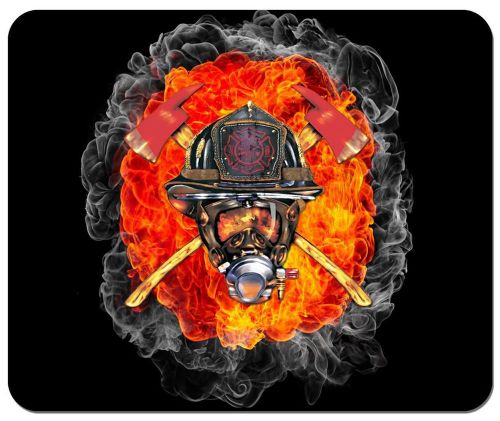 Firefighter In Flames &amp; Smoke  Mouse Pad