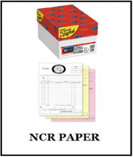 NCR Paper - 3 Prt W/C/P Precollated - size 8 1/2&#034; x 11&#034;- 1 Ream - 167 Sets