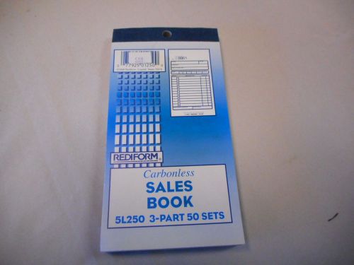 Rediform 5L250 Sales Books 3-5/8 x 6 3/8, Carbonless Triplicate, 50 Sets/Book