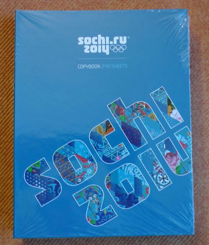 Copybook with 3 replaceable blocks. Blue. Sochi 2014 Olympic Games Edition.