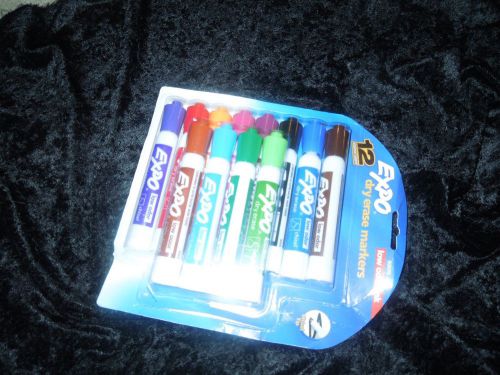 12 Opened, Unused, Expo, Dry Erase Markers