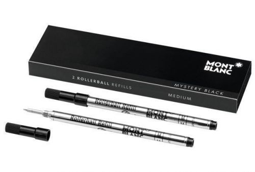 4 montblanc black rollerball refills medium, 107877--(15158) for sale