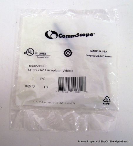 CommScope M13C-262 Faceplate (White)  ~ Lot of 3 ~ NIP ~ Free S&amp;H