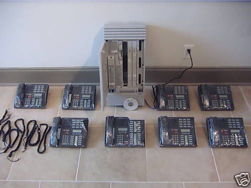 Nortel norstar mics office phone system meridian m7310 system package w 8 sets for sale