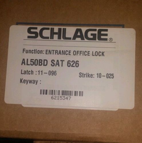 SCHLAGE AL50BD SAT 626   OFFICE LOCK