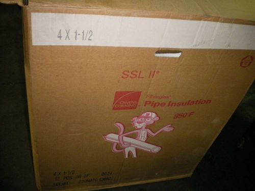 Owens Corning Box of 12 7.5&#034; OD 4.5&#034; ID 0-850 Deg F Pipe Insulation 36&#034; Long