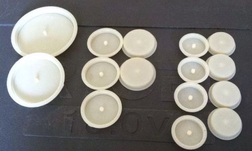 Inset ABS Test Cap Set - NEW Lot of 15 Caps - Sizes 1-1/2&#034;, 2&#034;, 3&#034; &amp; 4&#034;