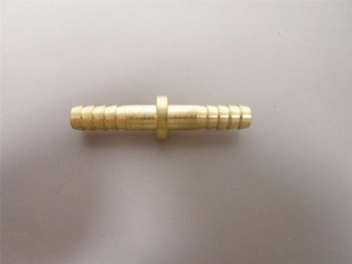 Lot of 8 brass hose barbs 1&#034; usable lg.per side, 1/4&#034; diameter for sale