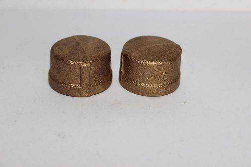 LOT OF 2 3/4 THREADED BRASS CAPS