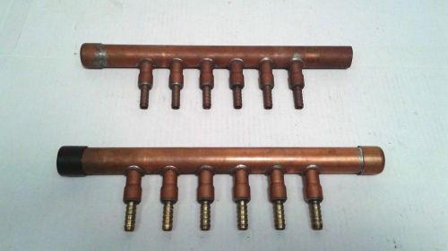 Watts radiant onix 6 outlet copper manifold set - 1&#034; with 1/2&#034; for sale