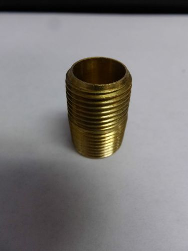 NIPPLE,BRASS,3/8&#034;XCLOSE LOT OF 10