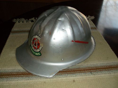 VNTG MCDONALD ALUMINUM HARD HAT OIL WORKER ROUGH NECK LUMBER JACK EQUIP OPERATOR