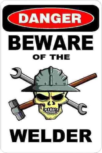 3 - Danger Beware Of The Welder Tool Box Lunch Box Hard Hat Helmet Sticker H381