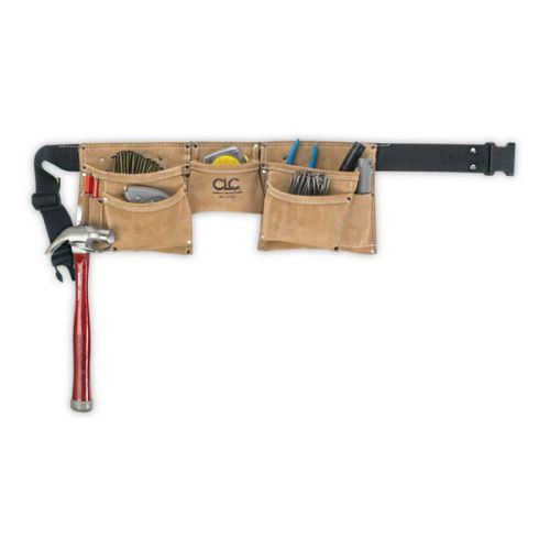 CLC I370X3 8-Pocket Heavy-Duty Suede Work Apron Tool Belt