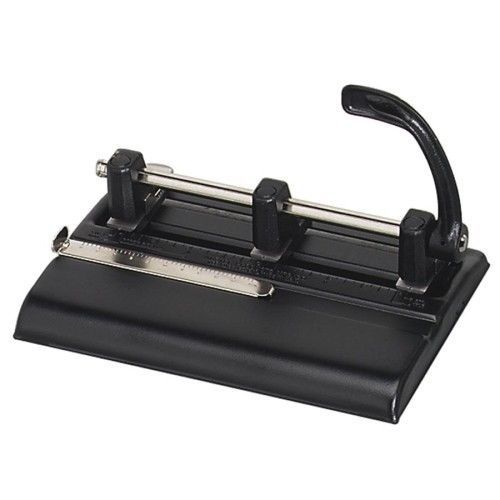 MASTER THREE-HOLE PUNCH #1325B- Adjustable 40 sheet capacity -9/32&#034; - Black