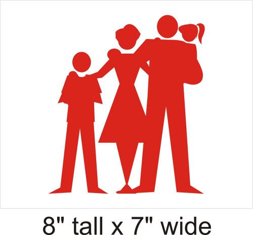 Happy Family Silhouette Funny Car Vinyl Sticker Decal Truck Window Laptop FD174