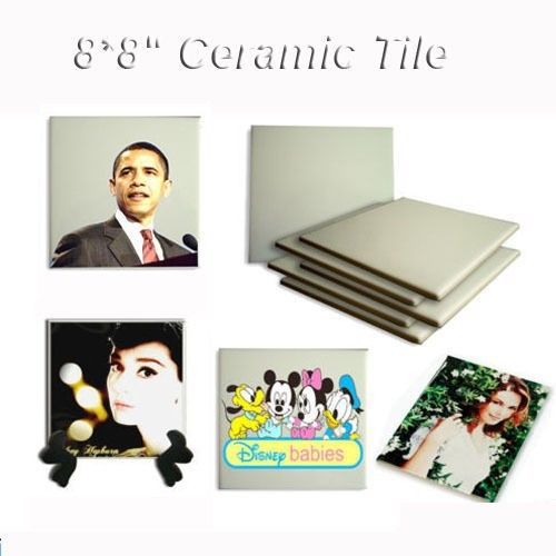 8 pcs  8*8&#034; Art Ceramic Tiles Sublimation Heat Press Transfer Blanks