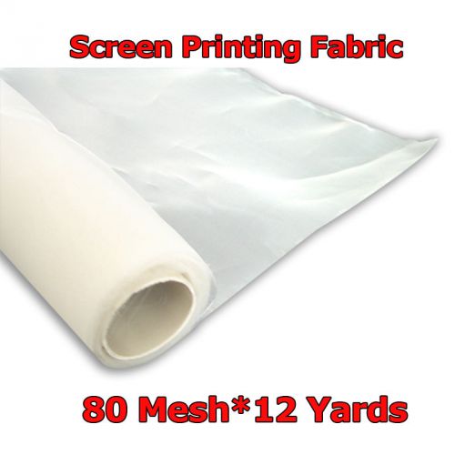 Silk screen printing mesh fabric 12 yards 80 mesh count(32t) white pack 007203 for sale