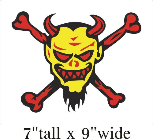 2X Skull Silhouette Funny Car Truck Bumper Vinyl Sticker Decal Decor Art -1606