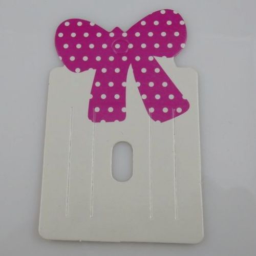 50PCS Nice Paper Bowknot Bow Hair Clip Hair Claws Hair Rope Hanging Card Display