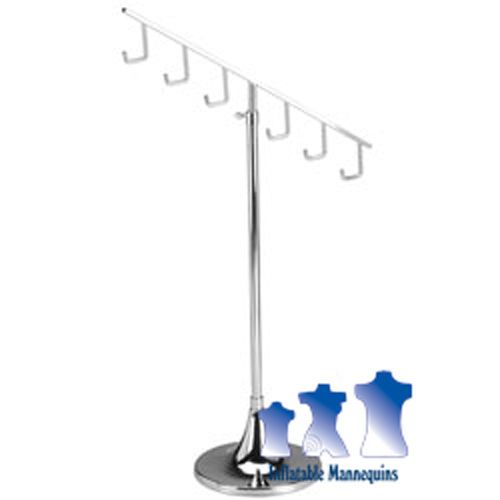 MS52ST- Slanting, Adjustable Garment Stand - Short w/ 8&#034; Trumpet  Base