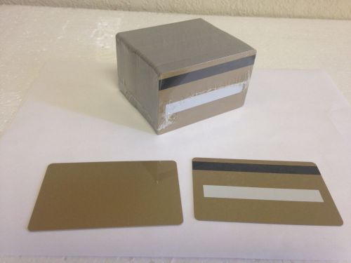 100 gold cr80 pvc cards - hico magstripe 2 track w/ signature panel - id printer for sale