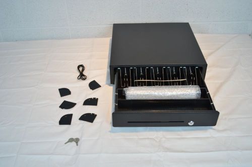 Point of sale/cash register heavy duty rj-12 key-lock cash drawer w/bill &amp; coin for sale