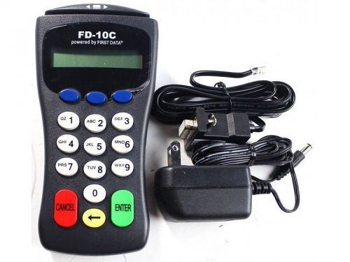 FIRST DATA POS RETAIL FD-10C Serial PIN-PAD CREDIT CARD DEBET KEYPAD &amp; READER